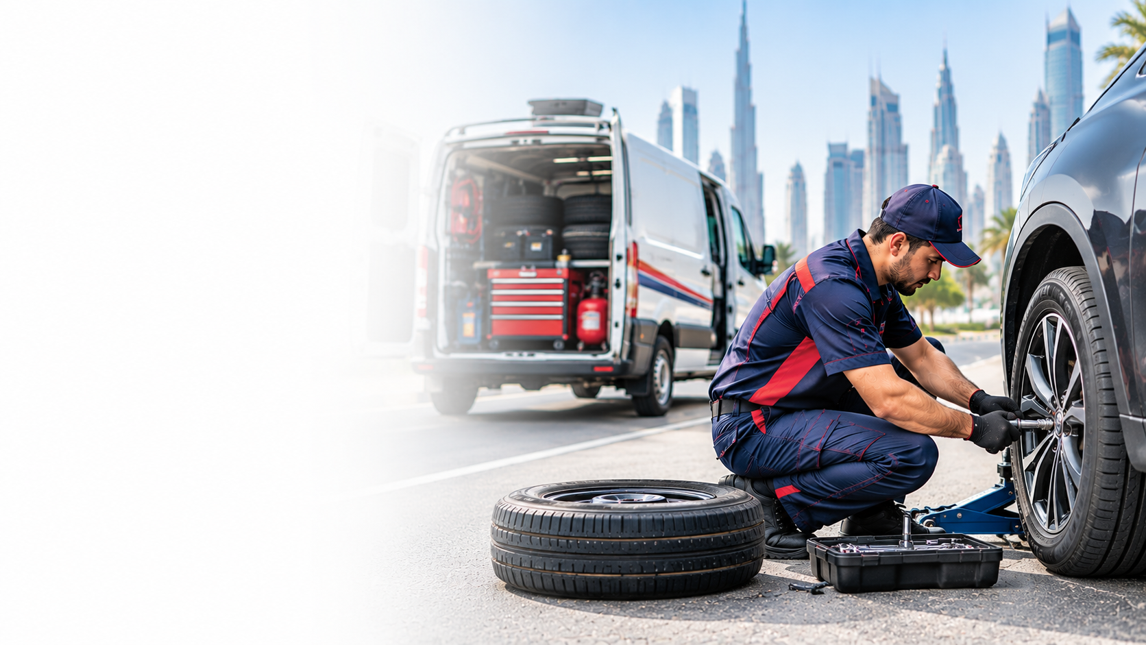 On-site car AC repair service van